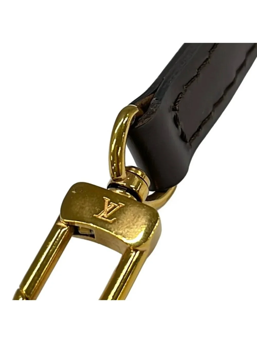 Louis Vuitton Shoulder Strap Damier for Ebene Leather